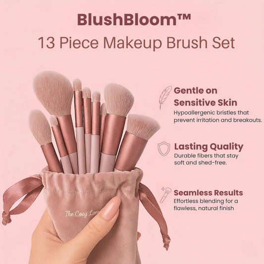 BlushBloom™ 13-Piece Premium Makeup Brush Set